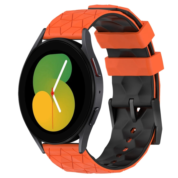 Cinturino in silicone bicolore modello calcio da 20 mm, For Samsung Galaxy Watch 5 44mm, For Samsung Galaxy Watch 5 40mm
