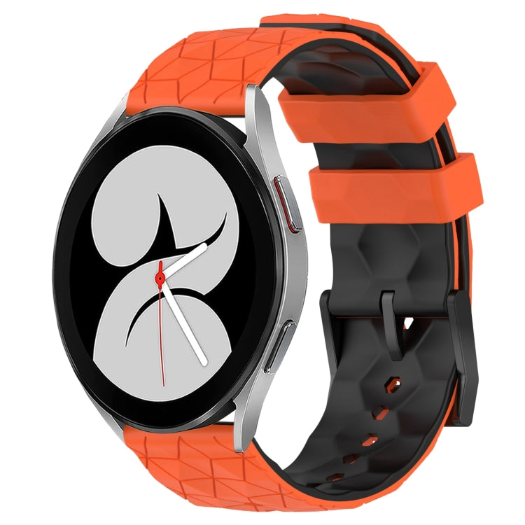 Cinturino in silicone bicolore modello calcio da 20 mm, For Samsung Galaxy Watch 4 40mm, For Samsung  Galaxy Watch 4 Classic 42mm