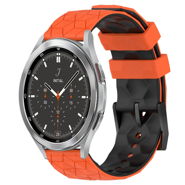 Cinturino in silicone bicolore modello calcio da 20 mm, For Samsung  Galaxy Watch 4 Classic 46mm, For Samsung Galaxy Watch Active 2 40mm