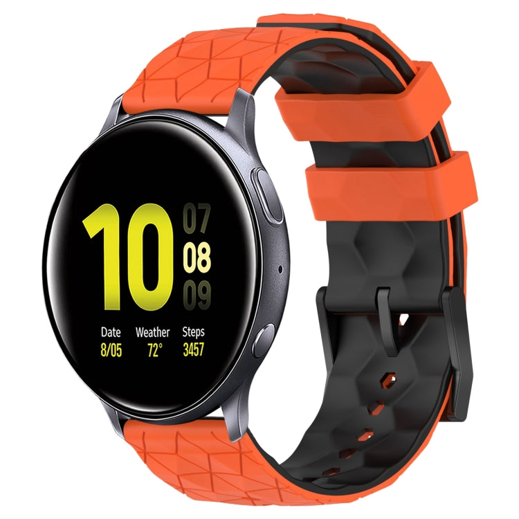 Cinturino in silicone bicolore modello calcio da 20 mm, For Samsung Galaxy Watch Active 2 44mm, For Samsung Galaxy Watch 42mm