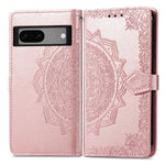 Custodia per telefono in pelle goffrata fiore mandala, For Google Pixel 7A, For vivo iQOO Neo 6