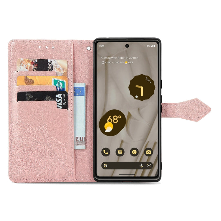 Custodia per telefono in pelle goffrata fiore mandala, For Google Pixel 7A, For vivo iQOO Neo 6