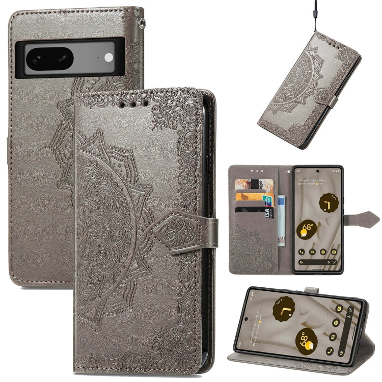 Custodia per telefono in pelle goffrata fiore mandala, For Google Pixel 7A, For vivo iQOO Neo 6