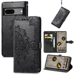Custodia per telefono in pelle goffrata fiore mandala, For Google Pixel 7A, For vivo iQOO Neo 6