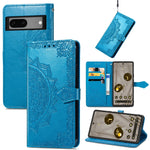 Custodia per telefono in pelle goffrata fiore mandala, For Google Pixel 7A, For vivo iQOO Neo 6