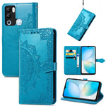 Custodia per telefono in pelle goffrata fiore mandala, For Infinix Hot 12 Pro, For Infinix Hot 12i, For ZTE Libero 5G III, For OPPO Reno9