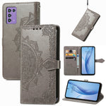Custodia per telefono in pelle goffrata fiore mandala, For Infinix Hot 12 Pro, For Infinix Hot 12i, For ZTE Libero 5G III, For OPPO Reno9