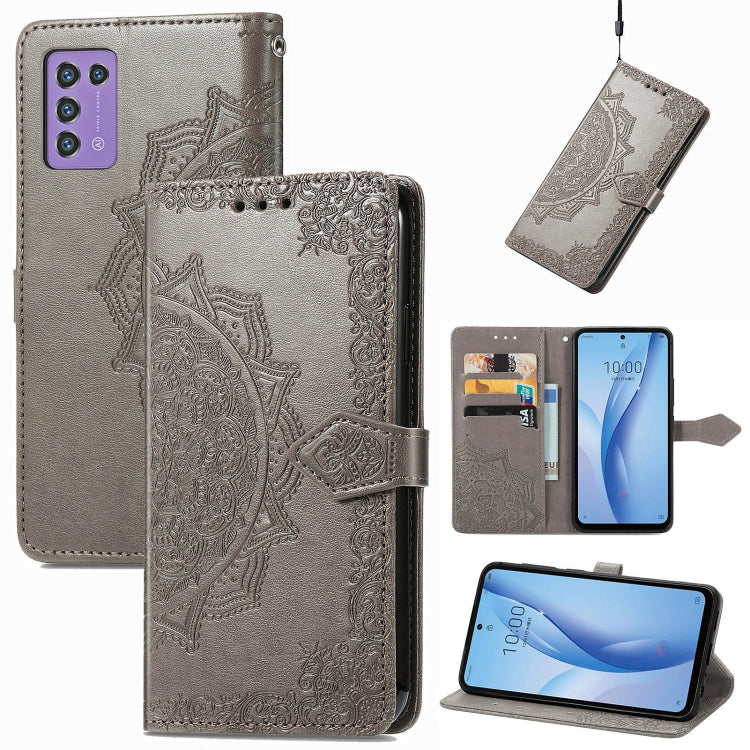 Custodia per telefono in pelle goffrata fiore mandala, For Infinix Hot 12 Pro, For Infinix Hot 12i, For ZTE Libero 5G III, For OPPO Reno9