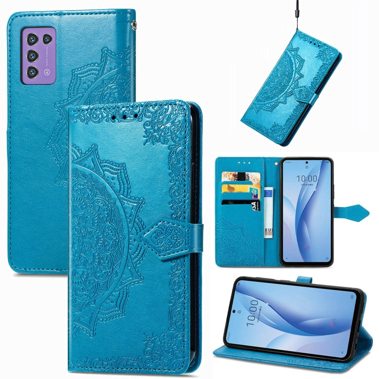 Custodia per telefono in pelle goffrata fiore mandala, For Infinix Hot 12 Pro, For Infinix Hot 12i, For ZTE Libero 5G III, For OPPO Reno9