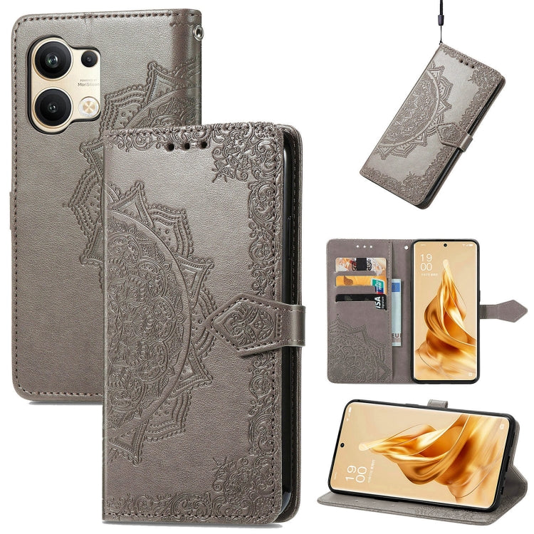 Custodia per telefono in pelle goffrata fiore mandala, For Infinix Hot 12 Pro, For Infinix Hot 12i, For ZTE Libero 5G III, For OPPO Reno9