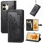 Custodia per telefono in pelle goffrata fiore mandala, For Infinix Hot 12 Pro, For Infinix Hot 12i, For ZTE Libero 5G III, For OPPO Reno9