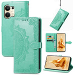 Custodia per telefono in pelle goffrata fiore mandala, For Infinix Hot 12 Pro, For Infinix Hot 12i, For ZTE Libero 5G III, For OPPO Reno9