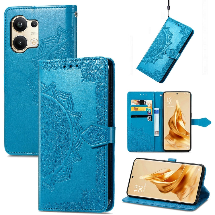 Custodia per telefono in pelle goffrata fiore mandala, For Infinix Hot 12 Pro, For Infinix Hot 12i, For ZTE Libero 5G III, For OPPO Reno9