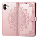 Custodia per telefono in pelle goffrata fiore mandala, For Samsung Galaxy A04, For Samsung Galaxy A04e, For TCL 40 SE, For Tecno Spark 9 Pro