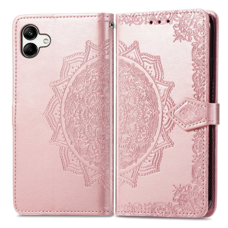 Custodia per telefono in pelle goffrata fiore mandala, For Samsung Galaxy A04, For Samsung Galaxy A04e, For TCL 40 SE, For Tecno Spark 9 Pro