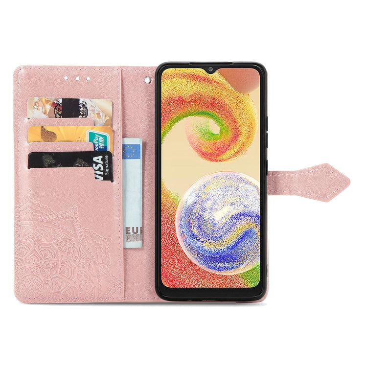 Custodia per telefono in pelle goffrata fiore mandala, For Samsung Galaxy A04, For Samsung Galaxy A04e, For TCL 40 SE, For Tecno Spark 9 Pro