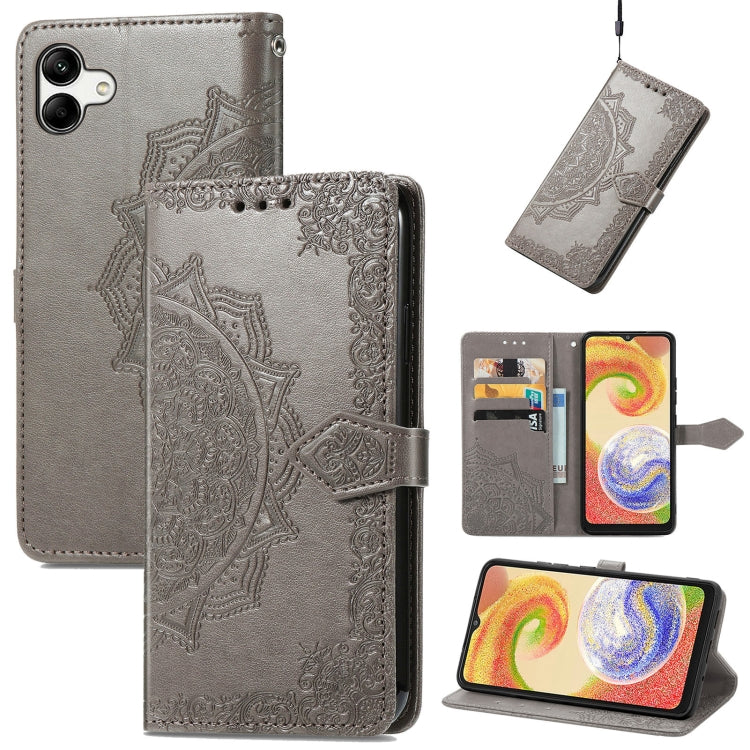 Custodia per telefono in pelle goffrata fiore mandala, For Samsung Galaxy A04, For Samsung Galaxy A04e, For TCL 40 SE, For Tecno Spark 9 Pro