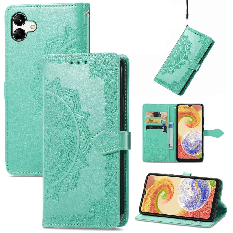 Custodia per telefono in pelle goffrata fiore mandala, For Samsung Galaxy A04, For Samsung Galaxy A04e, For TCL 40 SE, For Tecno Spark 9 Pro