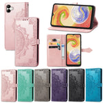 Custodia per telefono in pelle goffrata fiore mandala, For Samsung Galaxy A04, For Samsung Galaxy A04e, For TCL 40 SE, For Tecno Spark 9 Pro