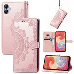 Custodia per telefono in pelle goffrata fiore mandala, For Samsung Galaxy A04, For Samsung Galaxy A04e, For TCL 40 SE, For Tecno Spark 9 Pro