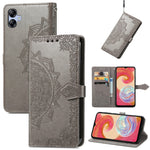 Custodia per telefono in pelle goffrata fiore mandala, For Samsung Galaxy A04, For Samsung Galaxy A04e, For TCL 40 SE, For Tecno Spark 9 Pro