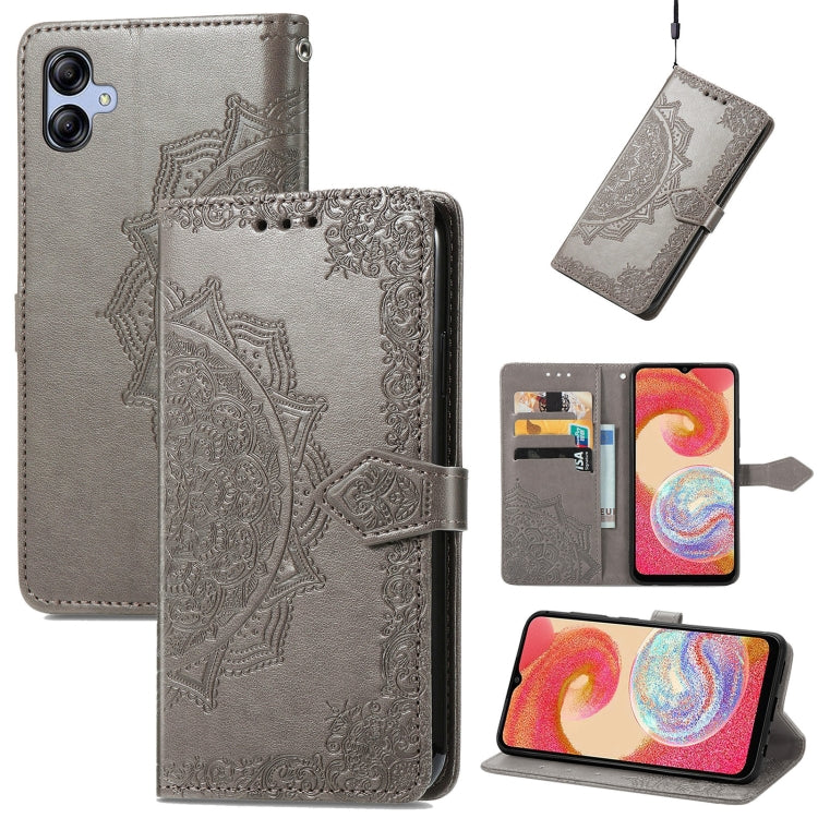 Custodia per telefono in pelle goffrata fiore mandala, For Samsung Galaxy A04, For Samsung Galaxy A04e, For TCL 40 SE, For Tecno Spark 9 Pro