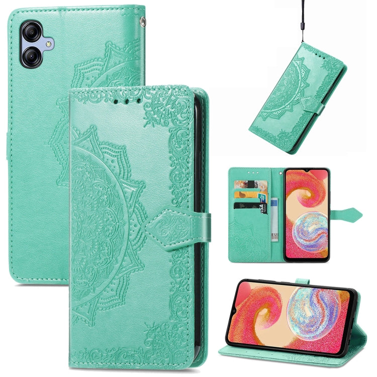 Custodia per telefono in pelle goffrata fiore mandala, For Samsung Galaxy A04, For Samsung Galaxy A04e, For TCL 40 SE, For Tecno Spark 9 Pro