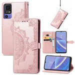 Custodia per telefono in pelle goffrata fiore mandala, For Samsung Galaxy A04, For Samsung Galaxy A04e, For TCL 40 SE, For Tecno Spark 9 Pro
