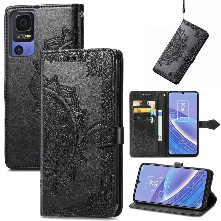Custodia per telefono in pelle goffrata fiore mandala, For Samsung Galaxy A04, For Samsung Galaxy A04e, For TCL 40 SE, For Tecno Spark 9 Pro