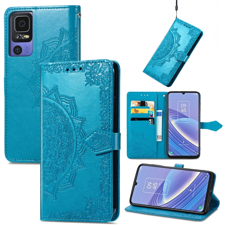 Custodia per telefono in pelle goffrata fiore mandala, For Samsung Galaxy A04, For Samsung Galaxy A04e, For TCL 40 SE, For Tecno Spark 9 Pro