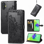 Custodia per telefono in pelle goffrata fiore mandala, For Samsung Galaxy A04, For Samsung Galaxy A04e, For TCL 40 SE, For Tecno Spark 9 Pro