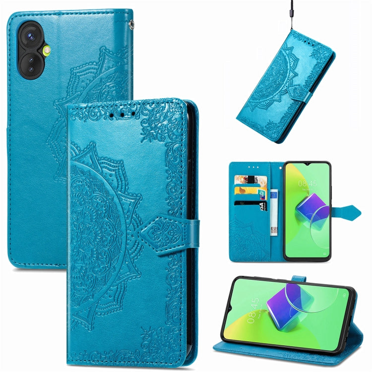 Custodia per telefono in pelle goffrata fiore mandala, For Samsung Galaxy A04, For Samsung Galaxy A04e, For TCL 40 SE, For Tecno Spark 9 Pro
