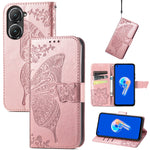 Custodia per telefono in pelle goffrata farfalla amore fiore, For Asus Zenfone 9, For Infinix Hot 12 Pro, For Infinix Hot 12i