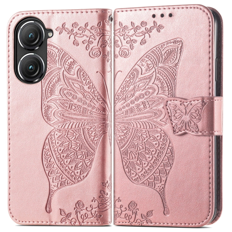 Custodia per telefono in pelle goffrata farfalla amore fiore, For Asus Zenfone 9, For Infinix Hot 12 Pro, For Infinix Hot 12i