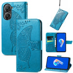 Custodia per telefono in pelle goffrata farfalla amore fiore, For Asus Zenfone 9, For Infinix Hot 12 Pro, For Infinix Hot 12i