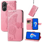 Custodia per telefono in pelle goffrata farfalla amore fiore, For Asus Zenfone 9, For Infinix Hot 12 Pro, For Infinix Hot 12i