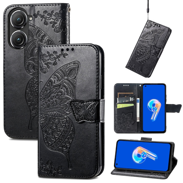 Custodia per telefono in pelle goffrata farfalla amore fiore, For Asus Zenfone 9, For Infinix Hot 12 Pro, For Infinix Hot 12i