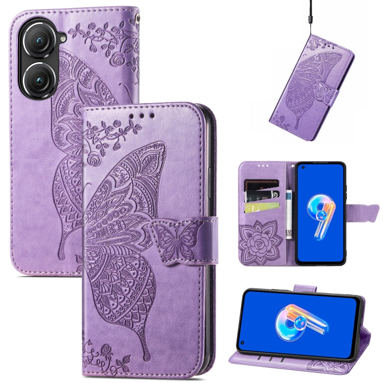 Custodia per telefono in pelle goffrata farfalla amore fiore, For Asus Zenfone 9, For Infinix Hot 12 Pro, For Infinix Hot 12i