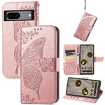 Custodia per telefono in pelle goffrata farfalla amore fiore, For vivo iQOO Neo 6, For ZTE Blade V40s, For Google Pixel 7A