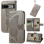 Custodia per telefono in pelle goffrata farfalla amore fiore, For vivo iQOO Neo 6, For ZTE Blade V40s, For Google Pixel 7A