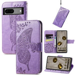 Custodia per telefono in pelle goffrata farfalla amore fiore, For vivo iQOO Neo 6, For ZTE Blade V40s, For Google Pixel 7A