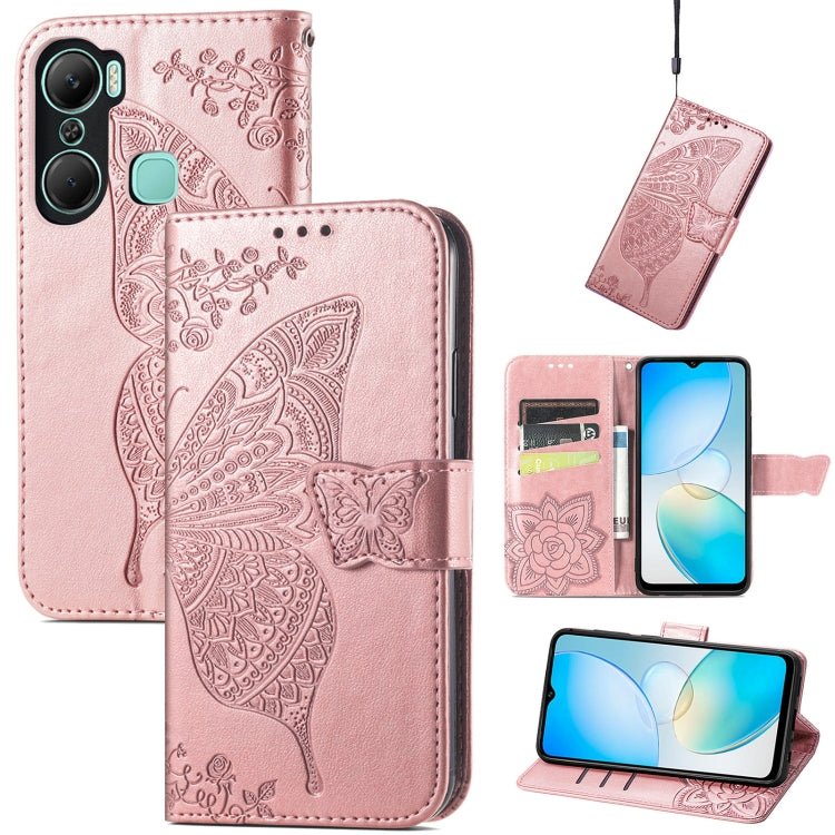 Custodia per telefono in pelle goffrata farfalla amore fiore, For Asus Zenfone 9, For Infinix Hot 12 Pro, For Infinix Hot 12i