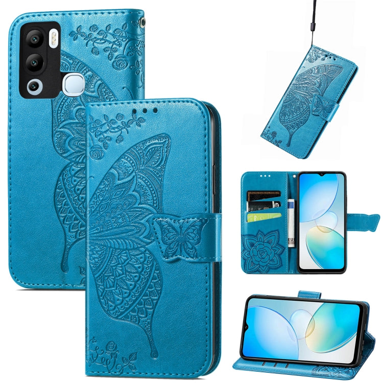 Custodia per telefono in pelle goffrata farfalla amore fiore, For Asus Zenfone 9, For Infinix Hot 12 Pro, For Infinix Hot 12i