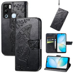 Custodia per telefono in pelle goffrata farfalla amore fiore, For Asus Zenfone 9, For Infinix Hot 12 Pro, For Infinix Hot 12i