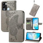 Custodia per telefono in pelle goffrata farfalla amore fiore, For Asus Zenfone 9, For Infinix Hot 12 Pro, For Infinix Hot 12i