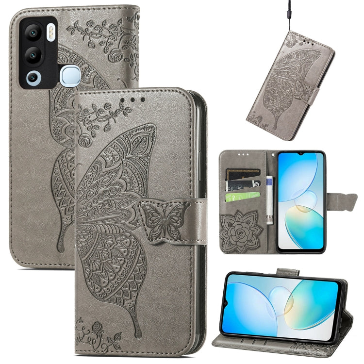 Custodia per telefono in pelle goffrata farfalla amore fiore, For Asus Zenfone 9, For Infinix Hot 12 Pro, For Infinix Hot 12i