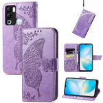 Custodia per telefono in pelle goffrata farfalla amore fiore, For Asus Zenfone 9, For Infinix Hot 12 Pro, For Infinix Hot 12i