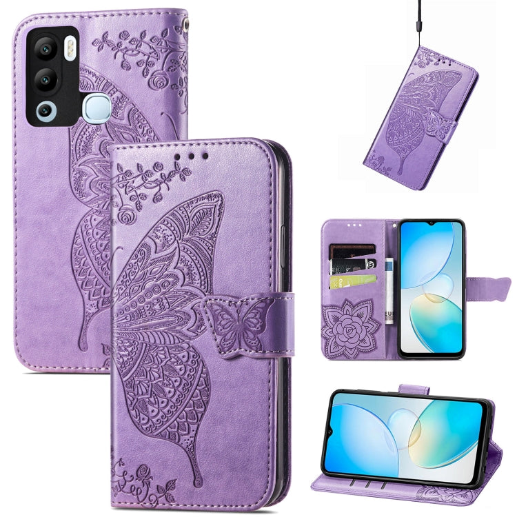 Custodia per telefono in pelle goffrata farfalla amore fiore, For Asus Zenfone 9, For Infinix Hot 12 Pro, For Infinix Hot 12i
