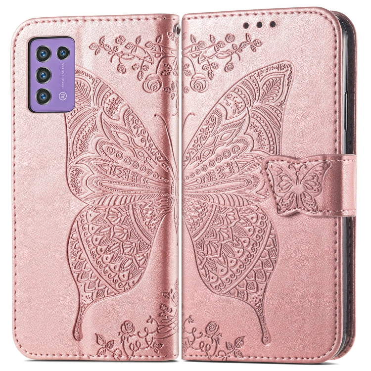 Custodia per telefono in pelle goffrata farfalla amore fiore, For ZTE Libero 5G III, For OPPO Reno9, For Samsung Galaxy A04