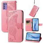 Custodia per telefono in pelle goffrata farfalla amore fiore, For ZTE Libero 5G III, For OPPO Reno9, For Samsung Galaxy A04